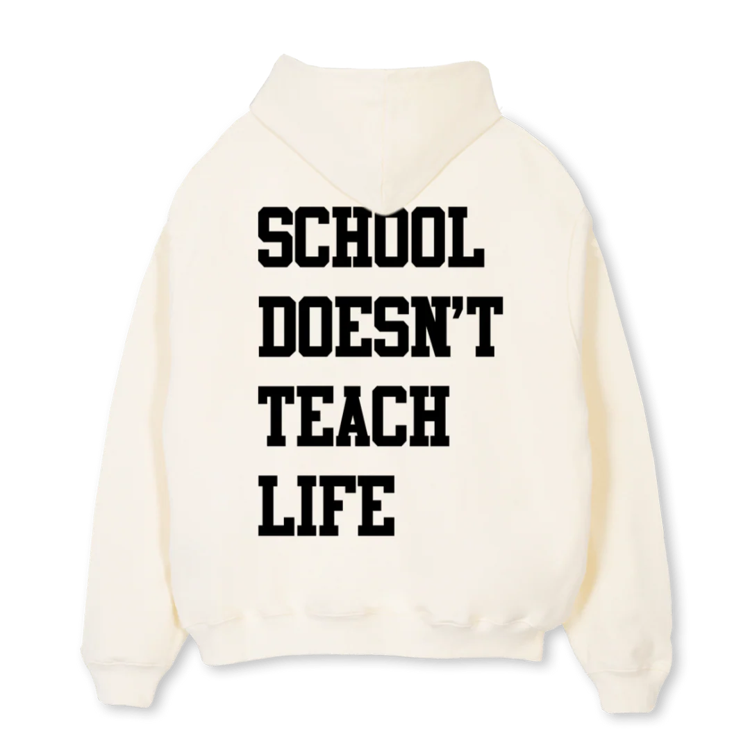 SCHOOLCREAMHOODIE Cream Oversized Hoodie. - Image 2