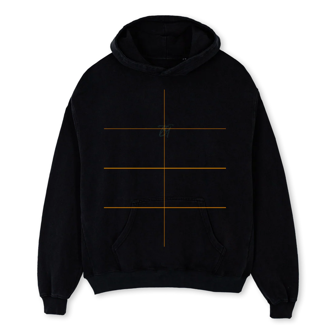 SCHWARZERHOOIDE Black Oversized Hoodie.