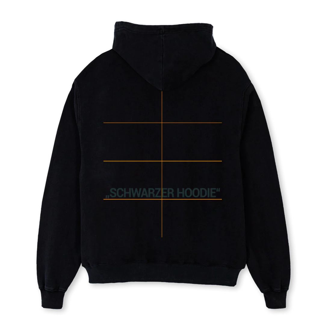 SCHWARZERHOOIDE Black Oversized Hoodie. - Image 2