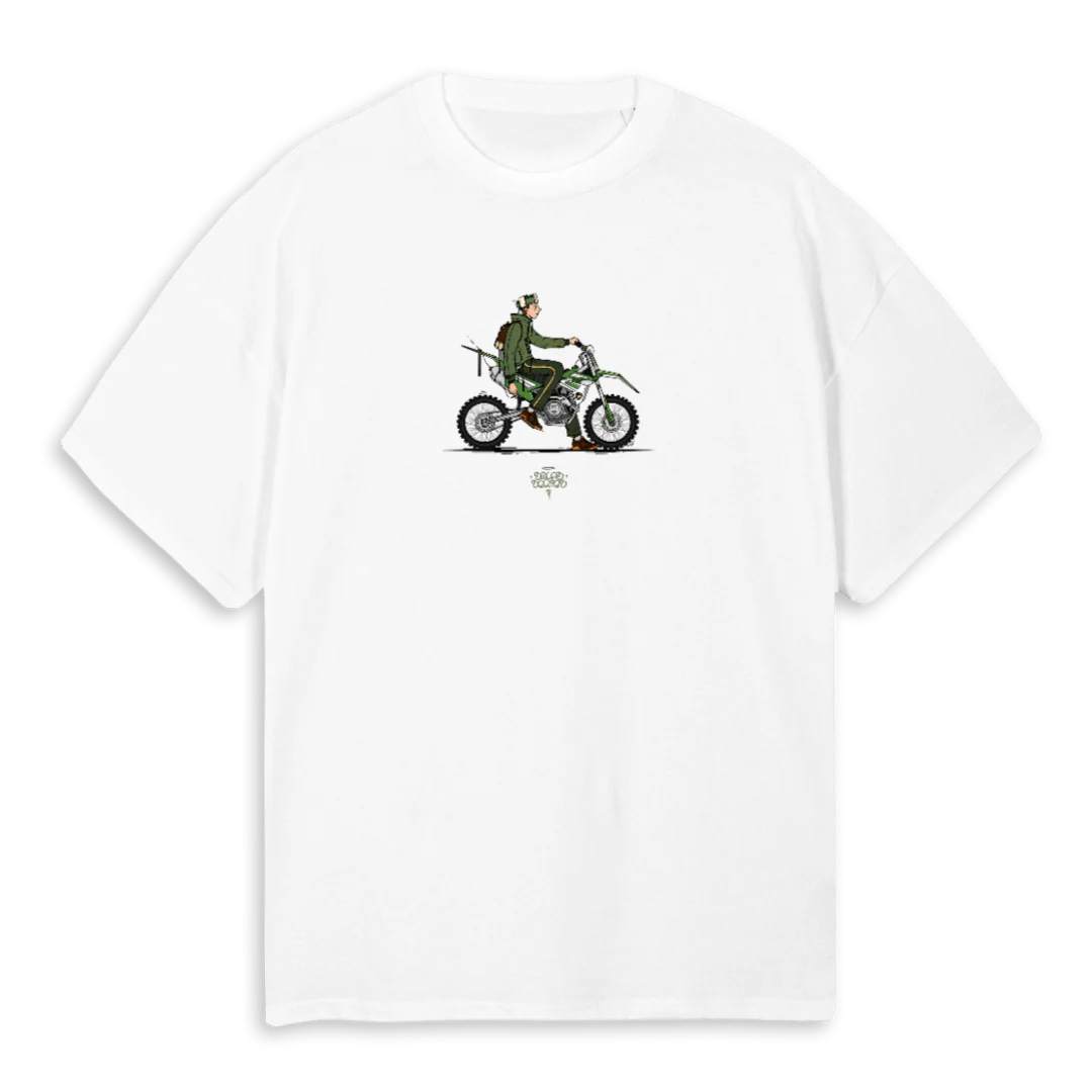 SCRAMBLER White Oversized Tee.
