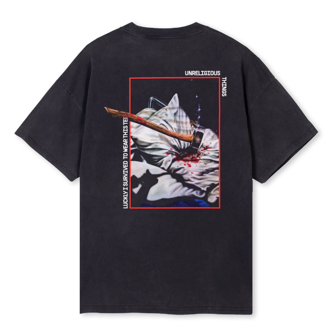 SCREAMING LADY Vintage Black Oversized Tee. - Image 2