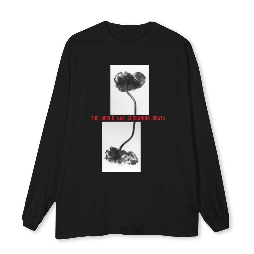 SCREAMINGLONG Black Oversized LS Tee.