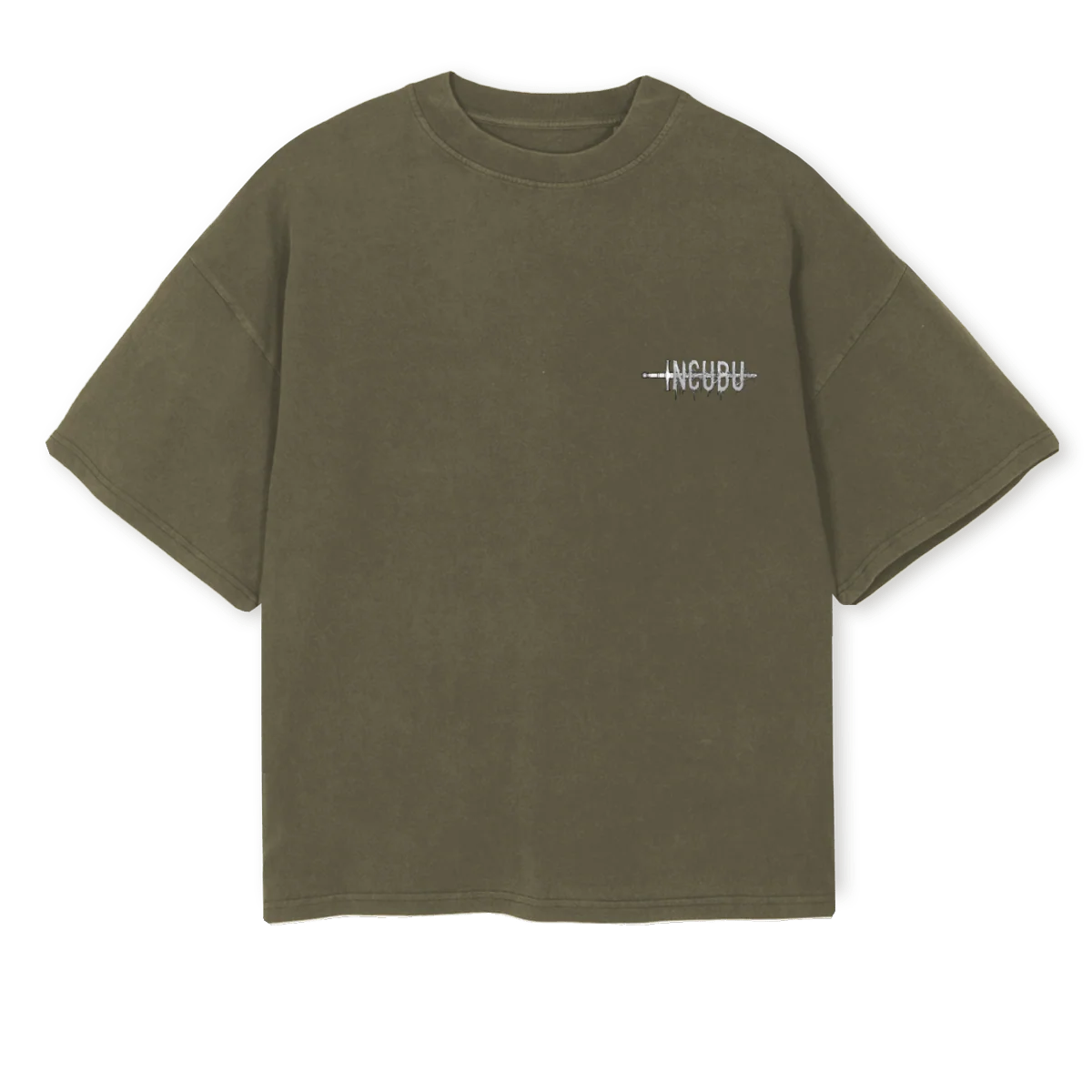 WITCHER Vintage Olive Oversized Boxy Tee.