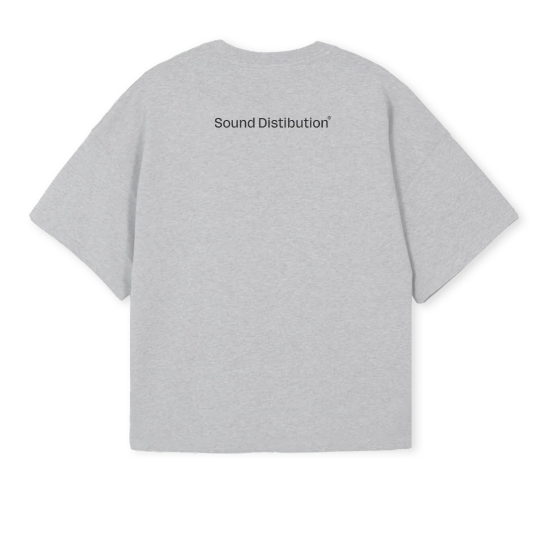 SDGREYVONE Light Grey Marl Oversized Boxy Tee. - Image 2