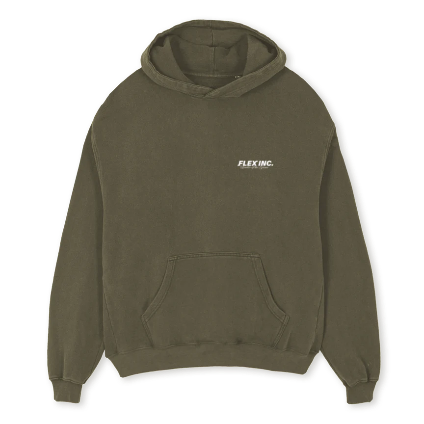 LOTGBASIC Vintage Olive Oversized Hoodie.