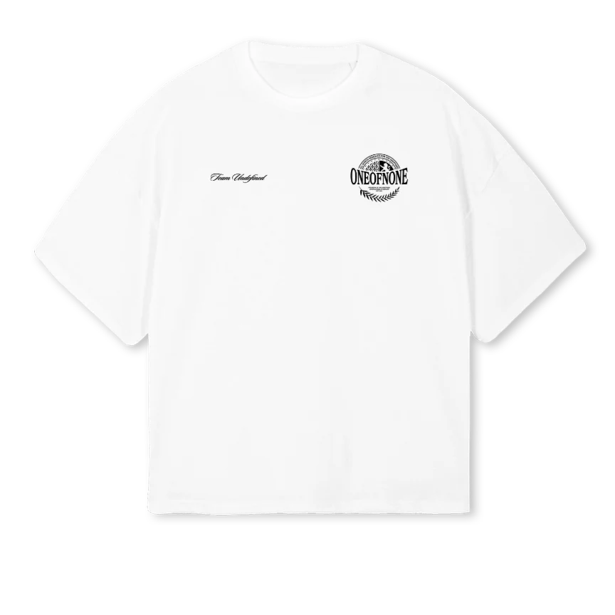 SEALONEOFNONE_1 White Oversized Boxy Tee.