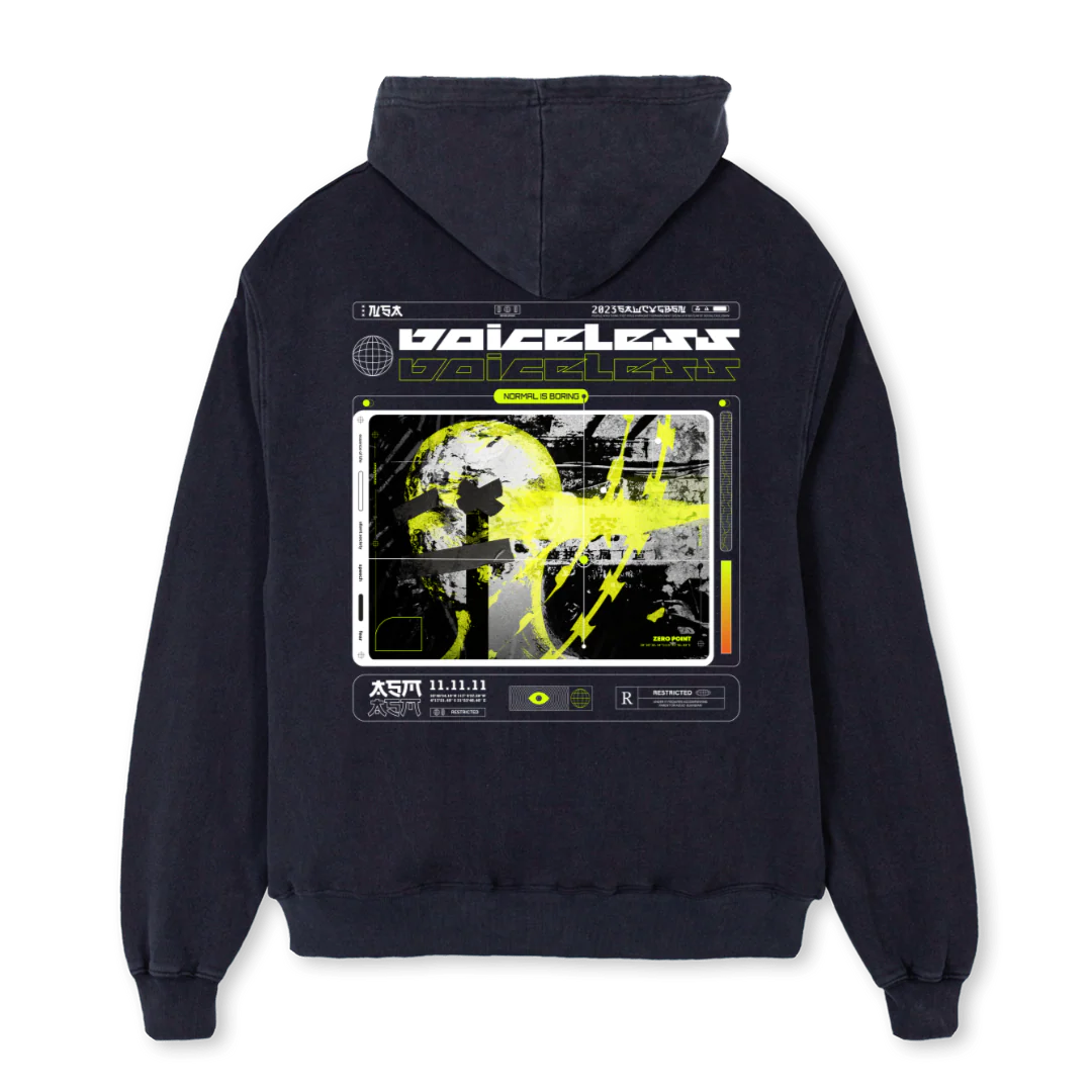 SECONDVBHD Vintage Black Oversized Hoodie. - Image 2