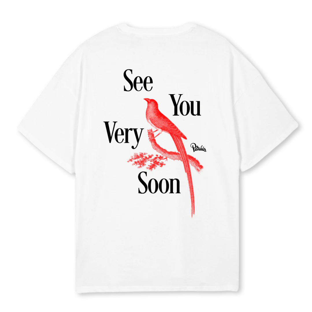 SEE YOU SOON White Oversized Tee. - Image 2