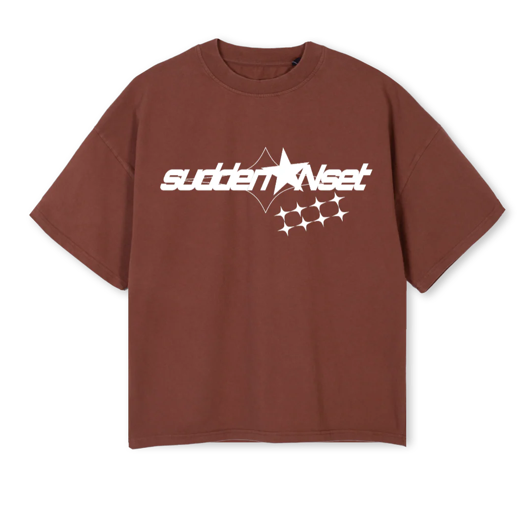 SEGUNDOD Vintage Brown Oversized Boxy Tee.