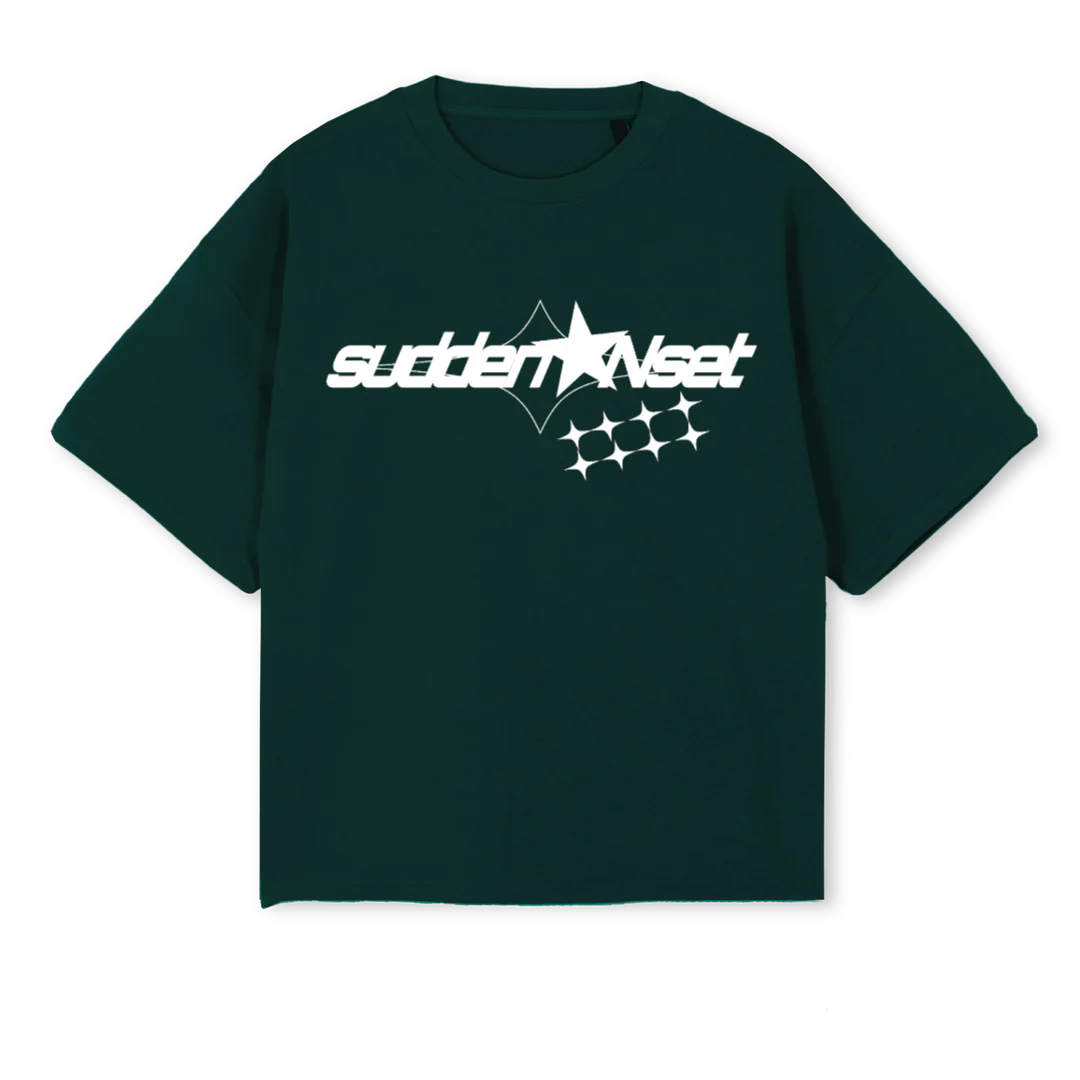 SEGUNDOD Wild Green Oversized Boxy Tee.