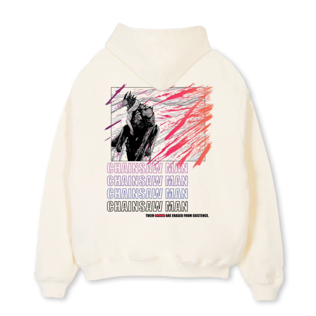 SEKAI CHAINSAW Cream Oversized Hoodie. - Image 2