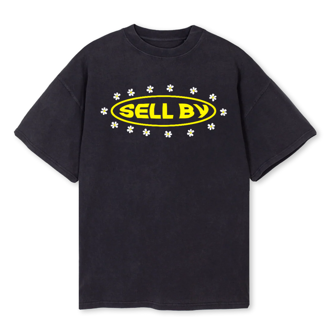 SELL SAM Vintage Black Oversized Tee.