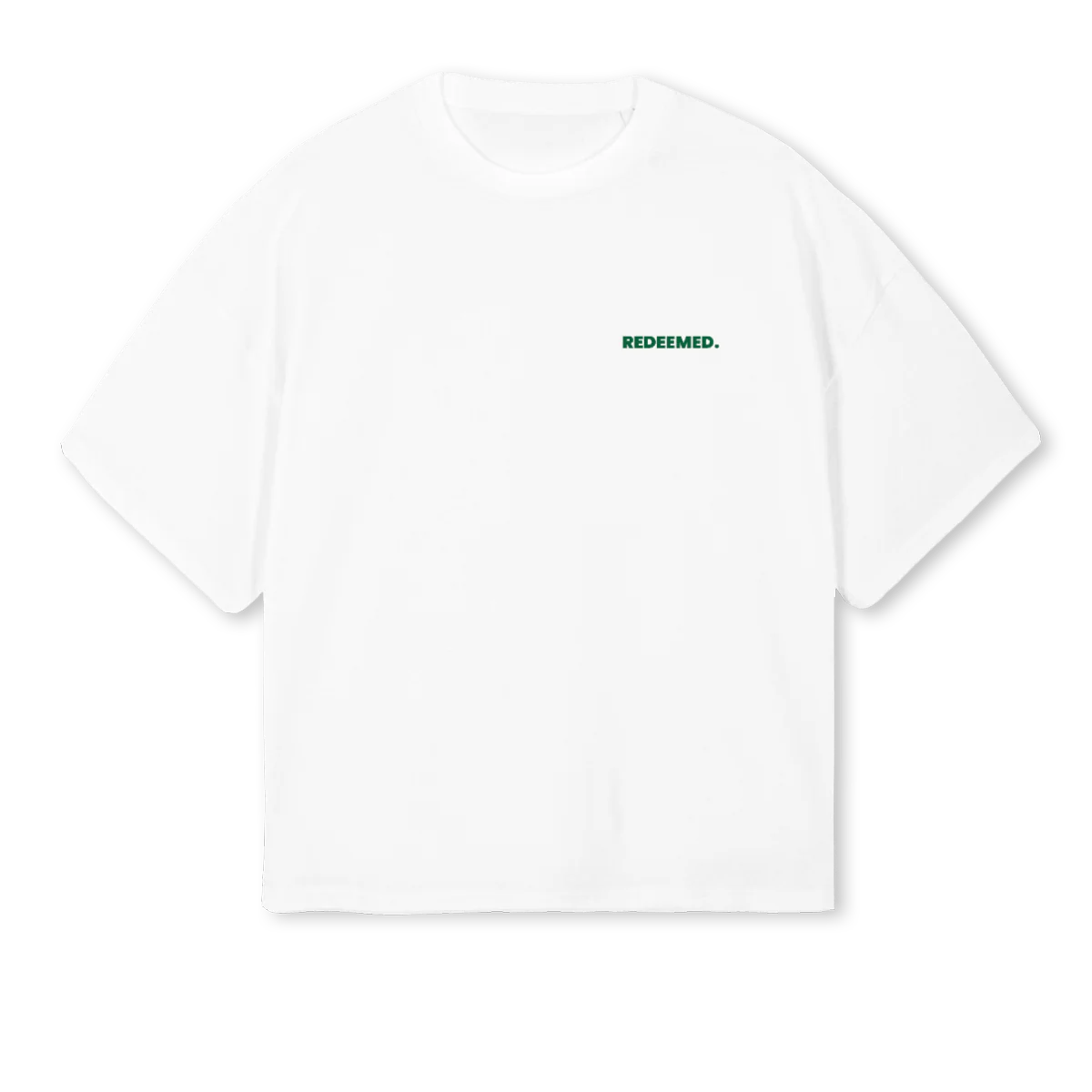 SENDMEGREEN White Oversized Boxy Tee.