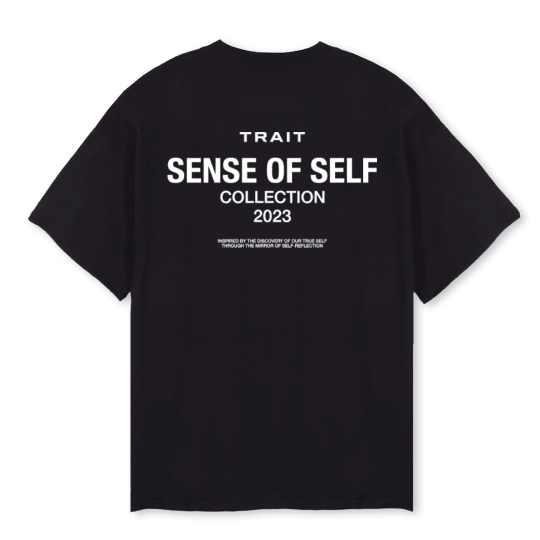 SENSE OF SELF COLL Black Oversized Tee. - Image 2