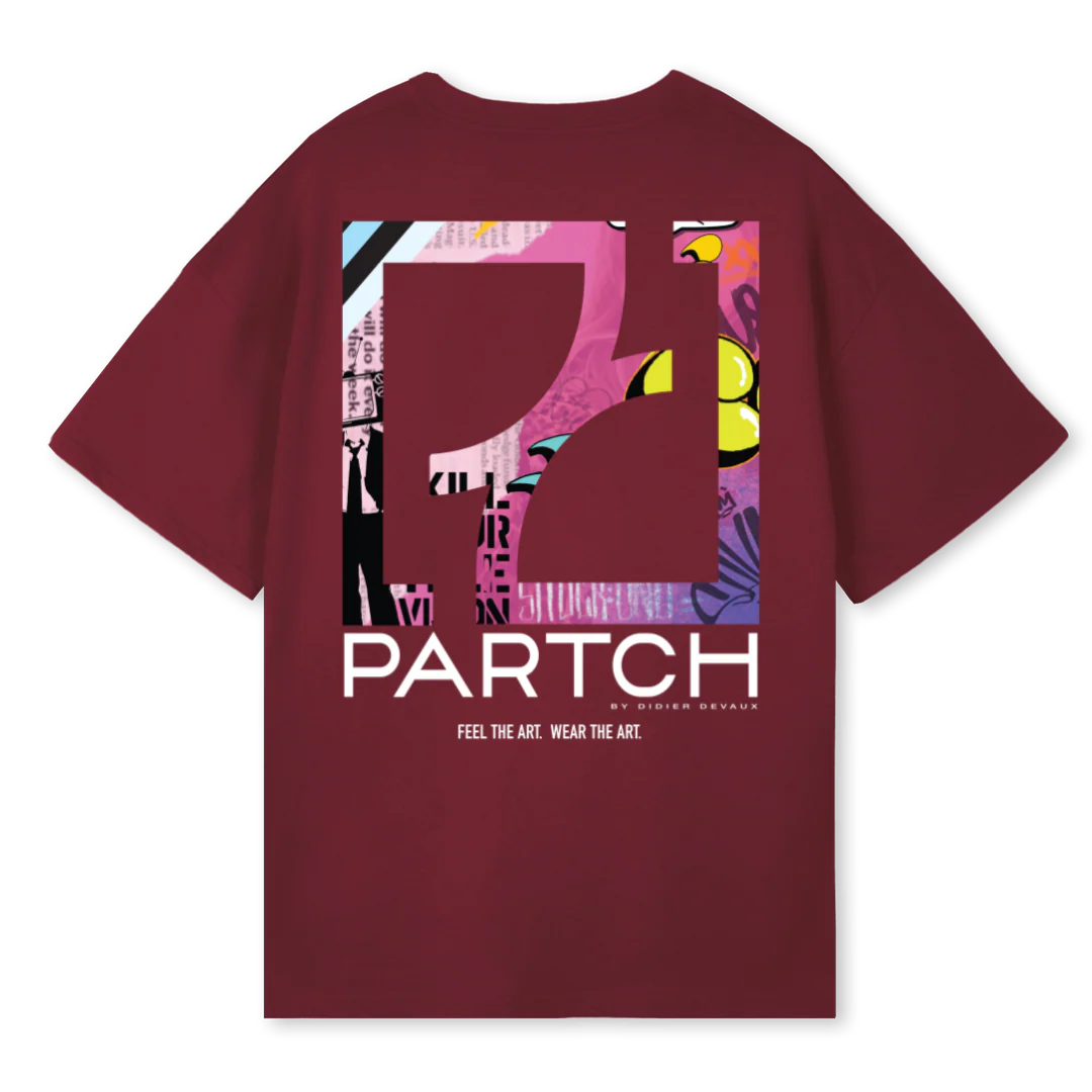 SENSOVBUR Burgundy Oversized Tee. - Image 2