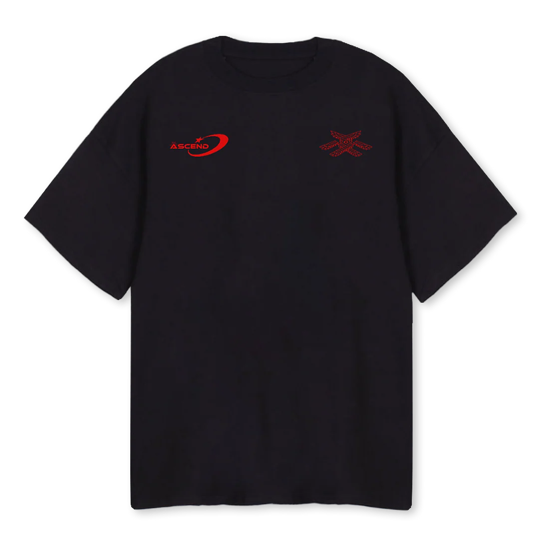 SERAPHIM Black Oversized Tee.
