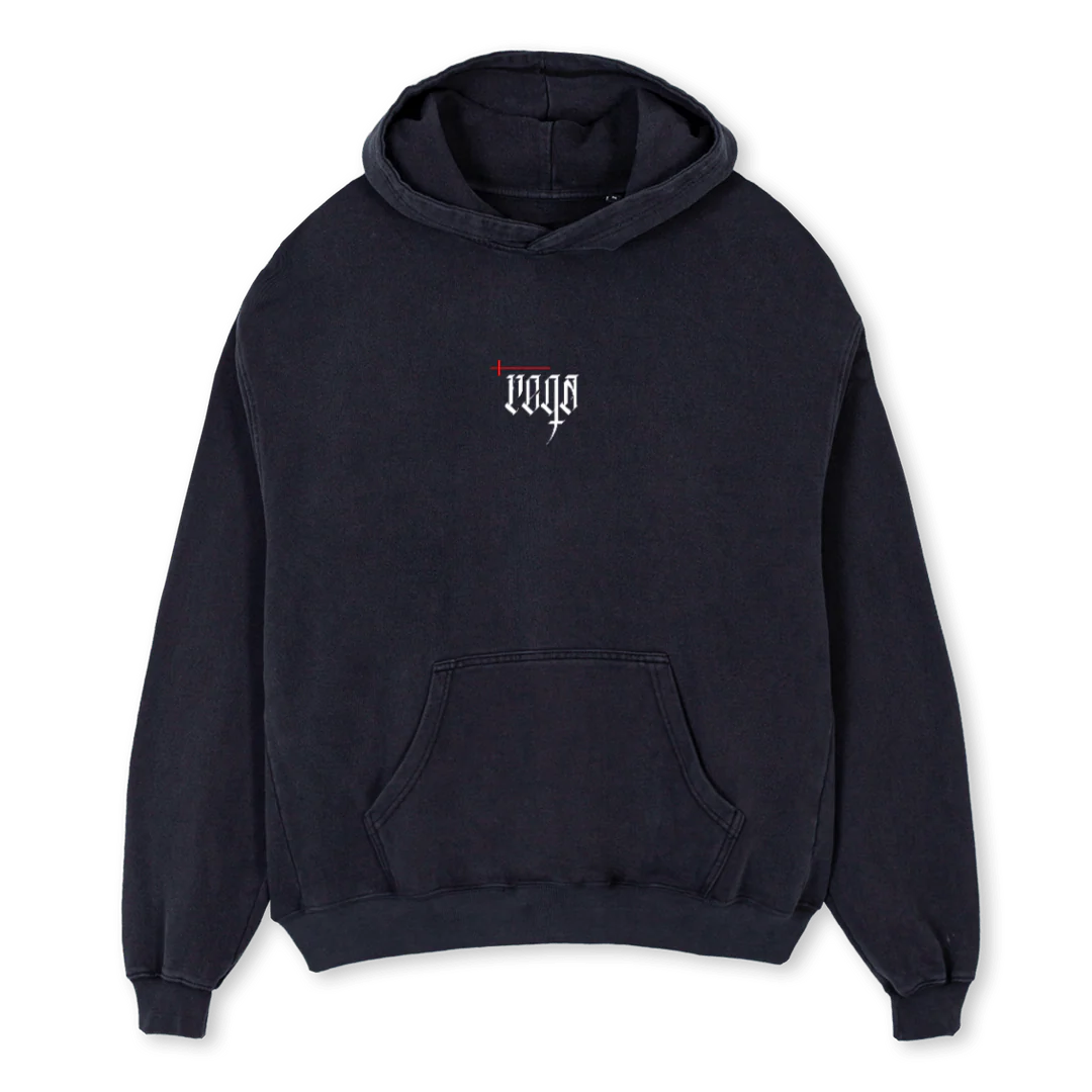 SERP Vintage Black Oversized Hoodie.