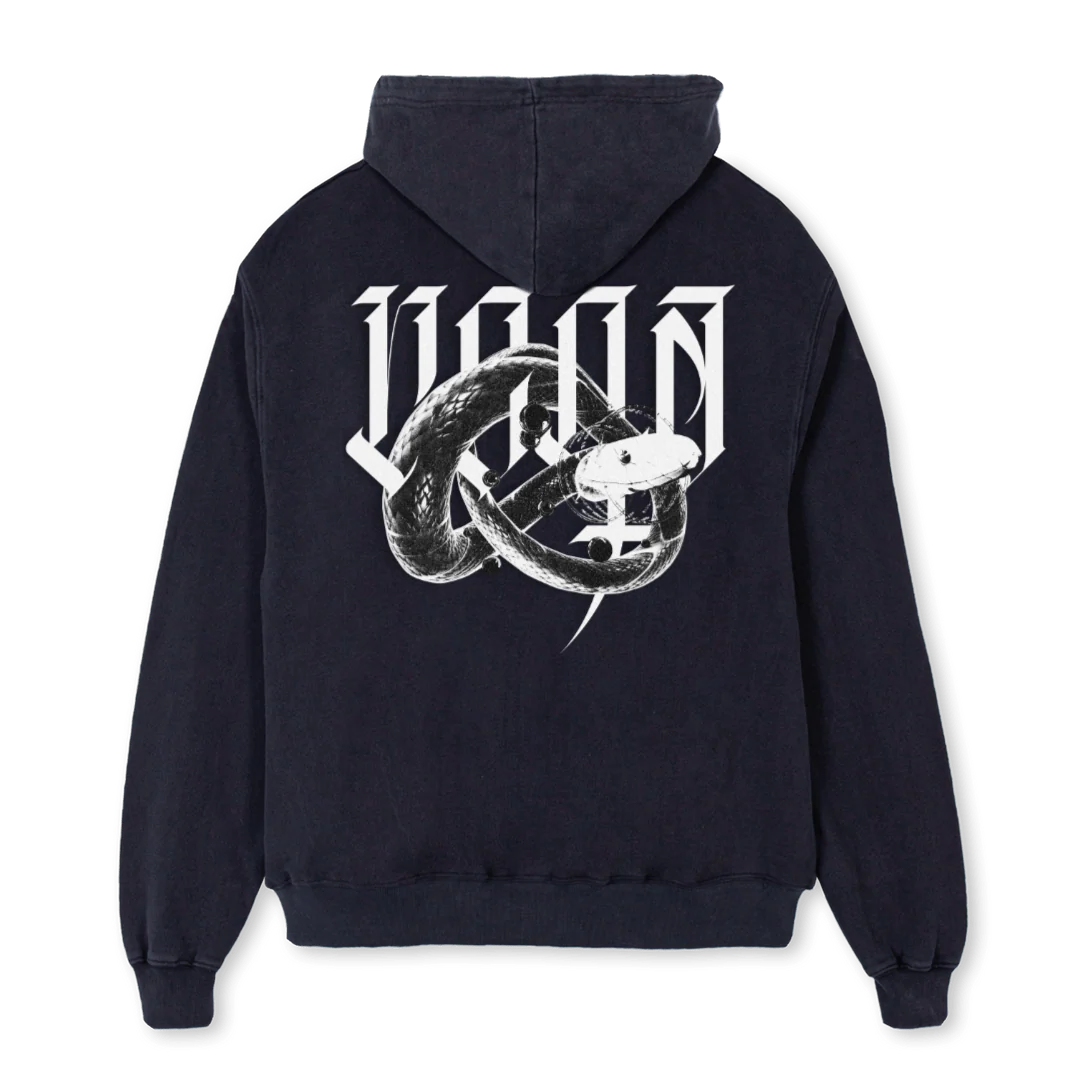 SERP Vintage Black Oversized Hoodie. - Image 2