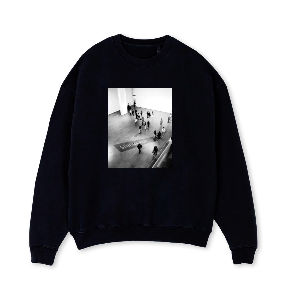 SFCREWNECK Black Oversized Crewneck Sweater.