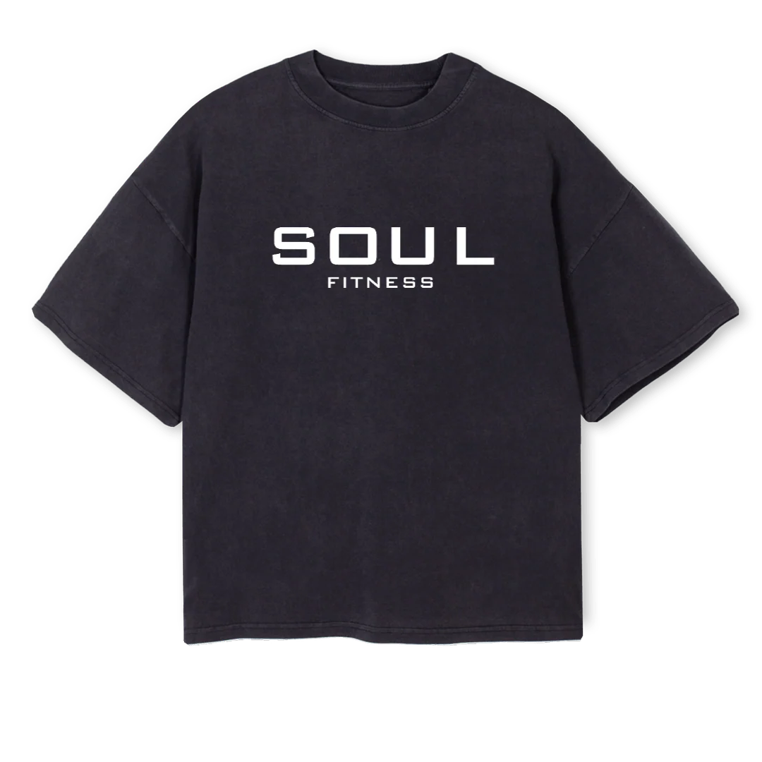 SFSA Vintage Black Oversized Boxy Tee.