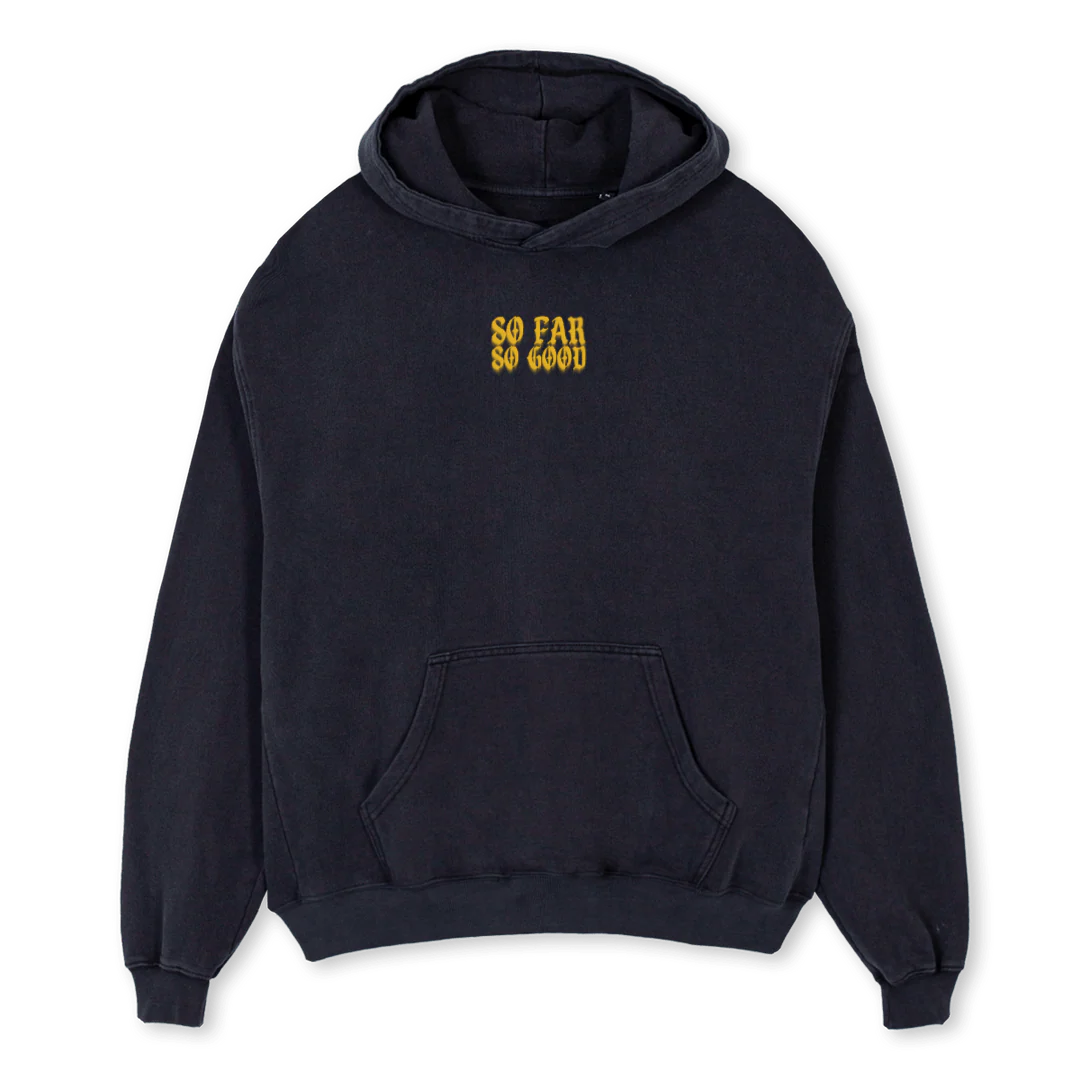 SFSGONE Vintage Black Oversized Hoodie.