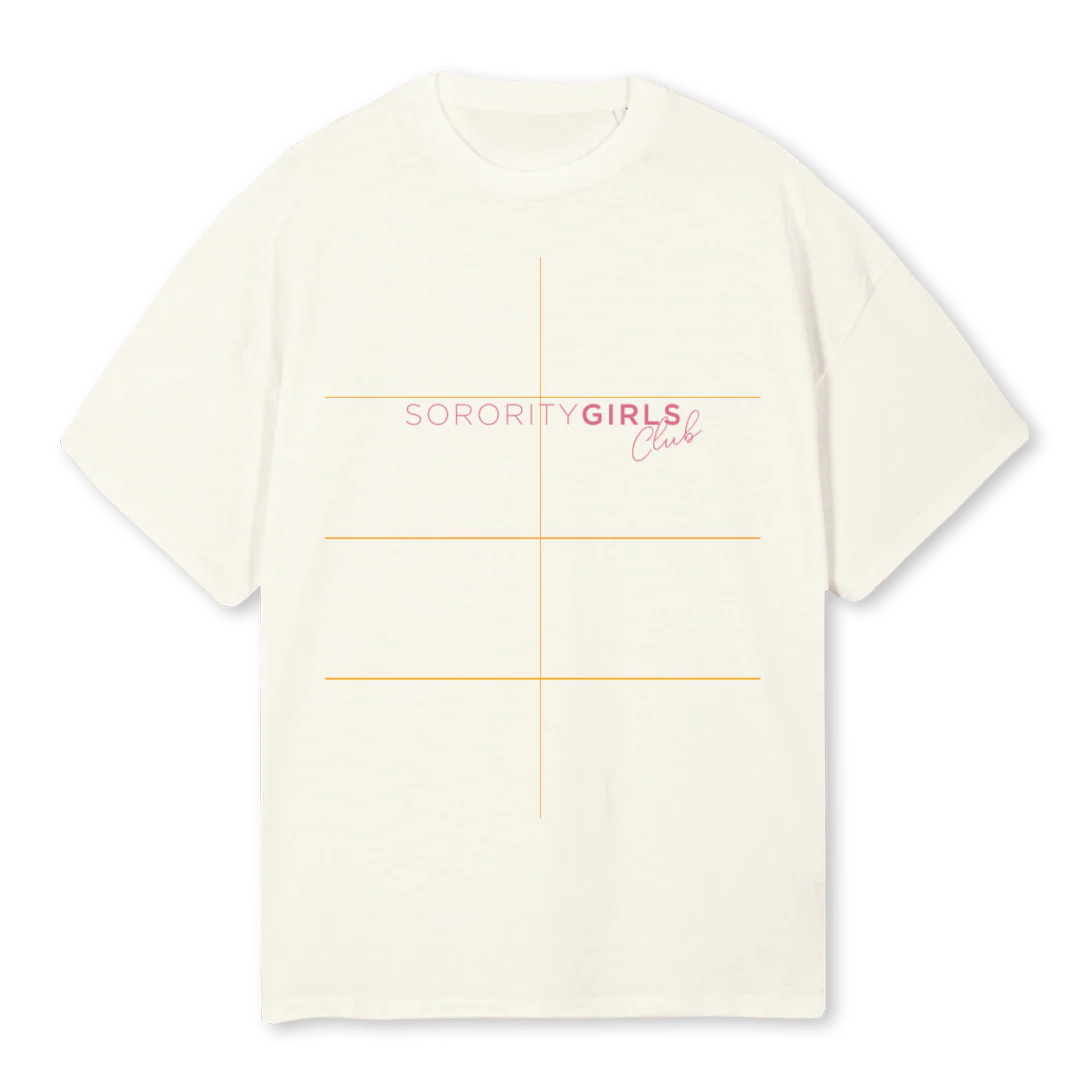 SGCLUBPINK Cream Oversized Tee.
