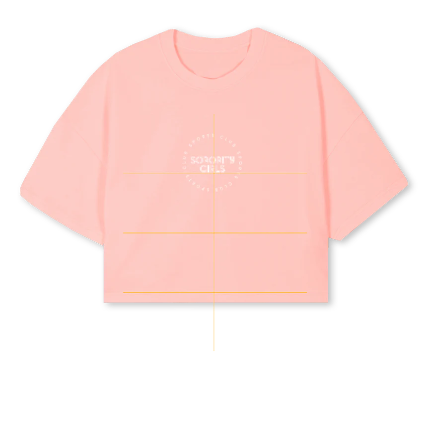 SGCPEACHCROPPEDT Pink Clay Cropped Oversized Tee.