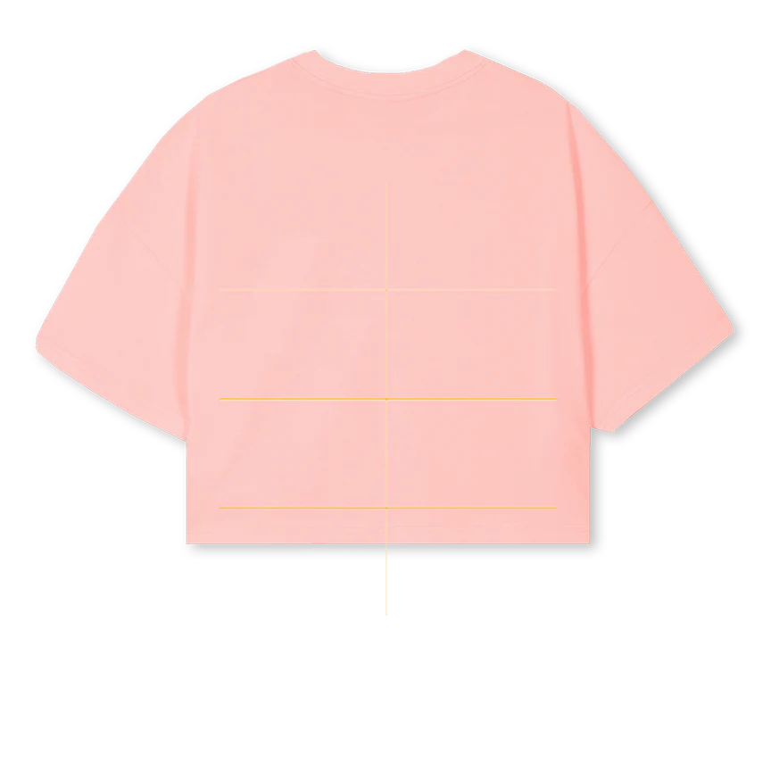 SGCPEACHCROPPEDT Pink Clay Cropped Oversized Tee. - Image 2