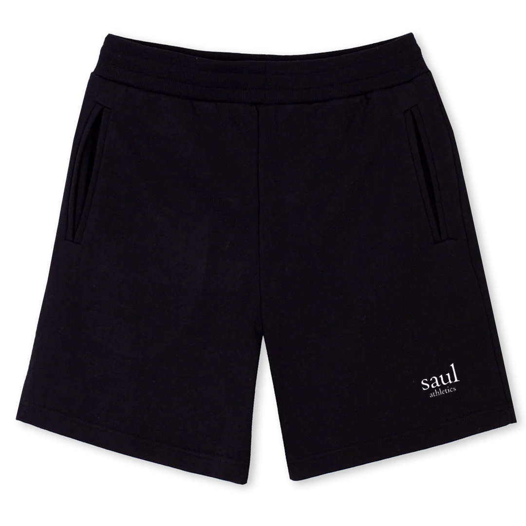 SH B Black Sweatshorts.