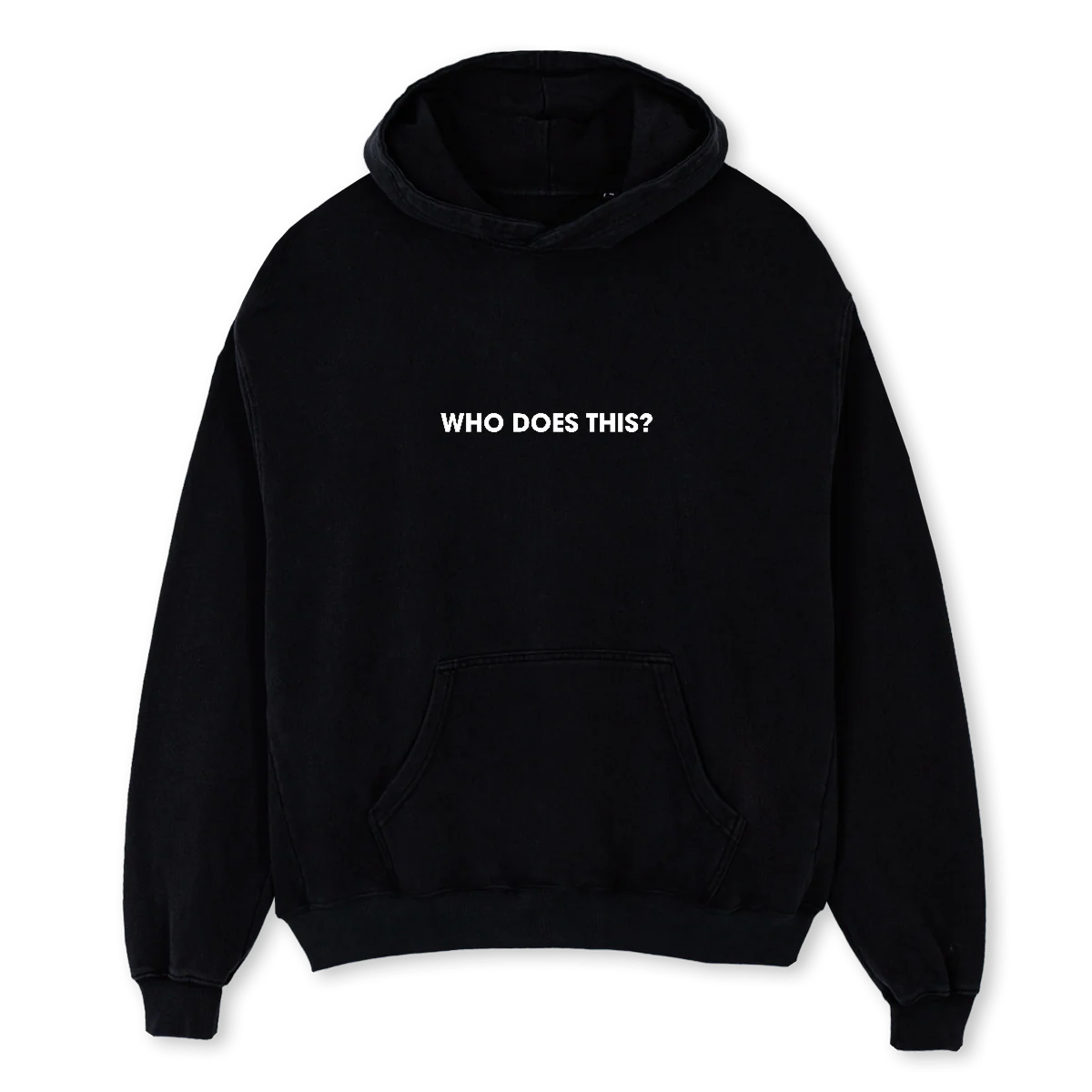 SH HOODY X WDT Black Oversized Hoodie.