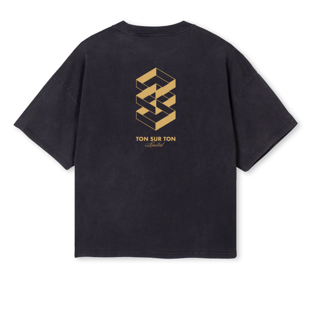 SH Vintage Black Oversized Boxy Tee. - Image 2