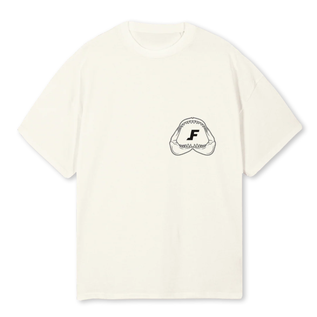 SHARK Cream Oversized Tee.