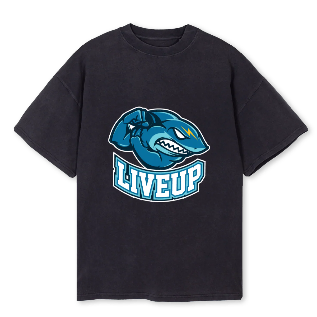 SHARK EDITION Vintage Black Oversized Tee.