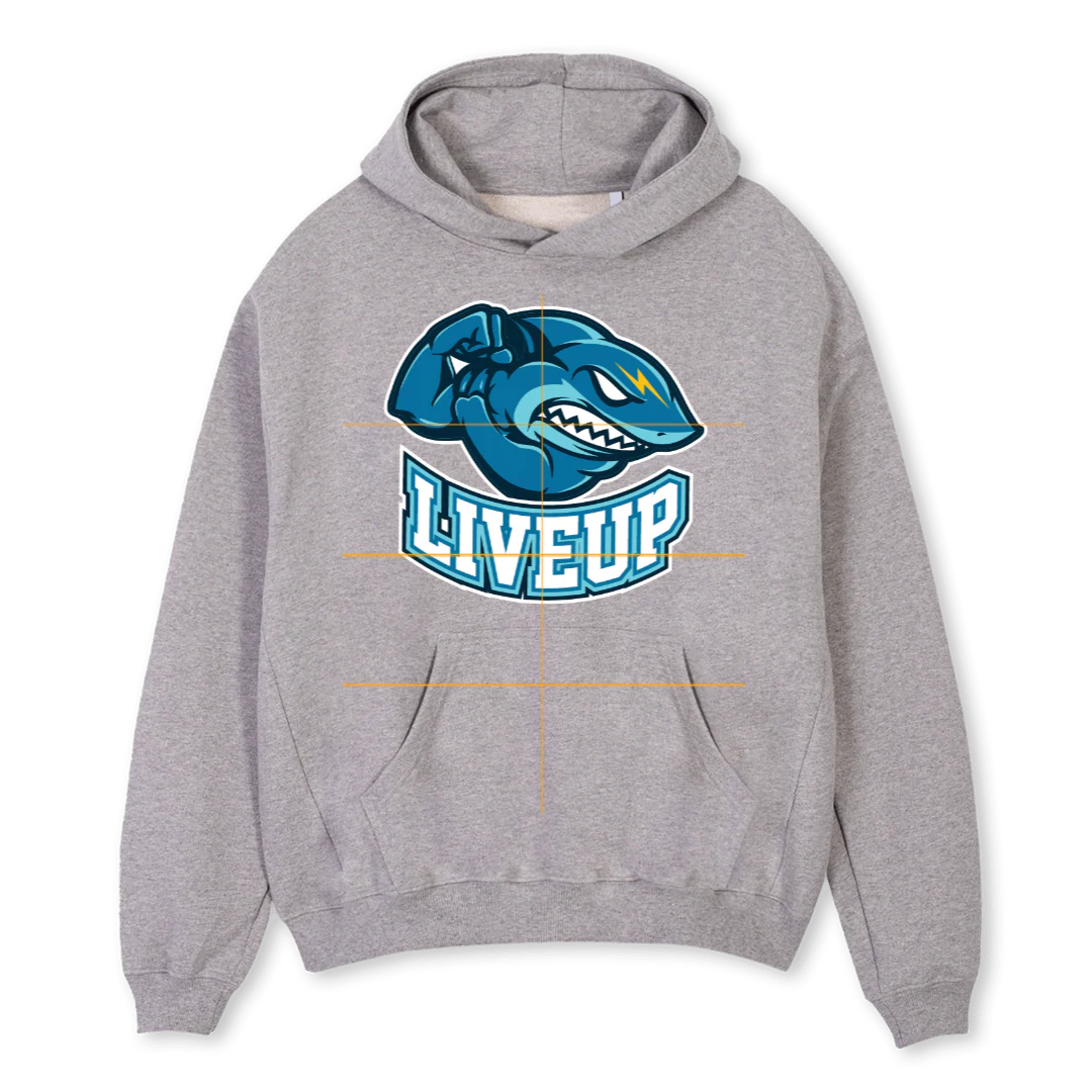 SHARK GREY Grey Marl Oversized Hoodie.