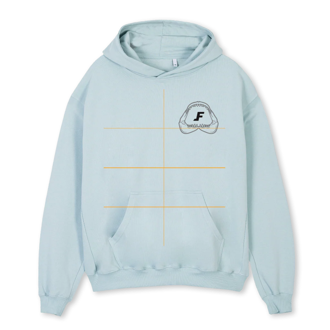 SHARKK Cold Blue Oversized Hoodie.