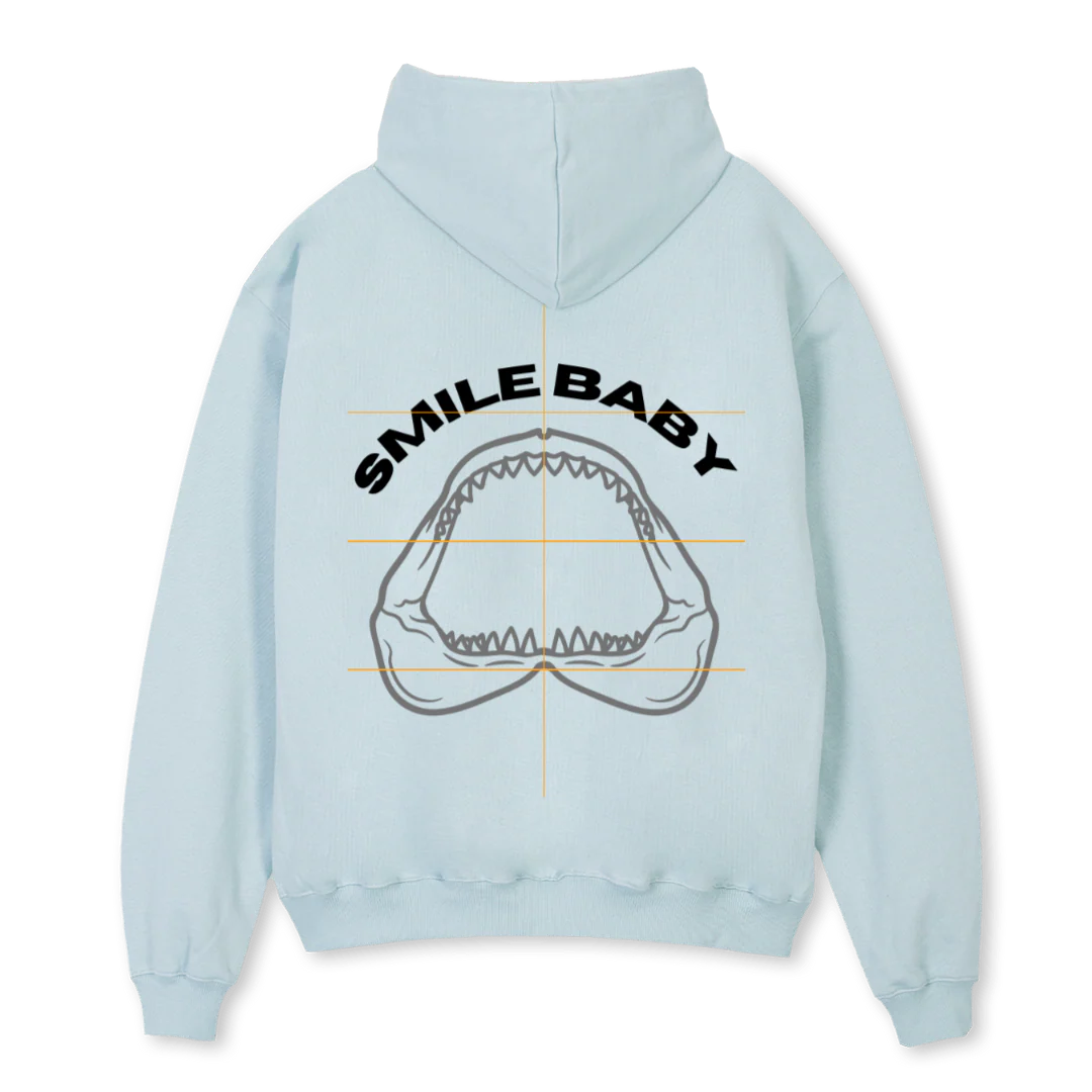 SHARKK Cold Blue Oversized Hoodie. - Image 2