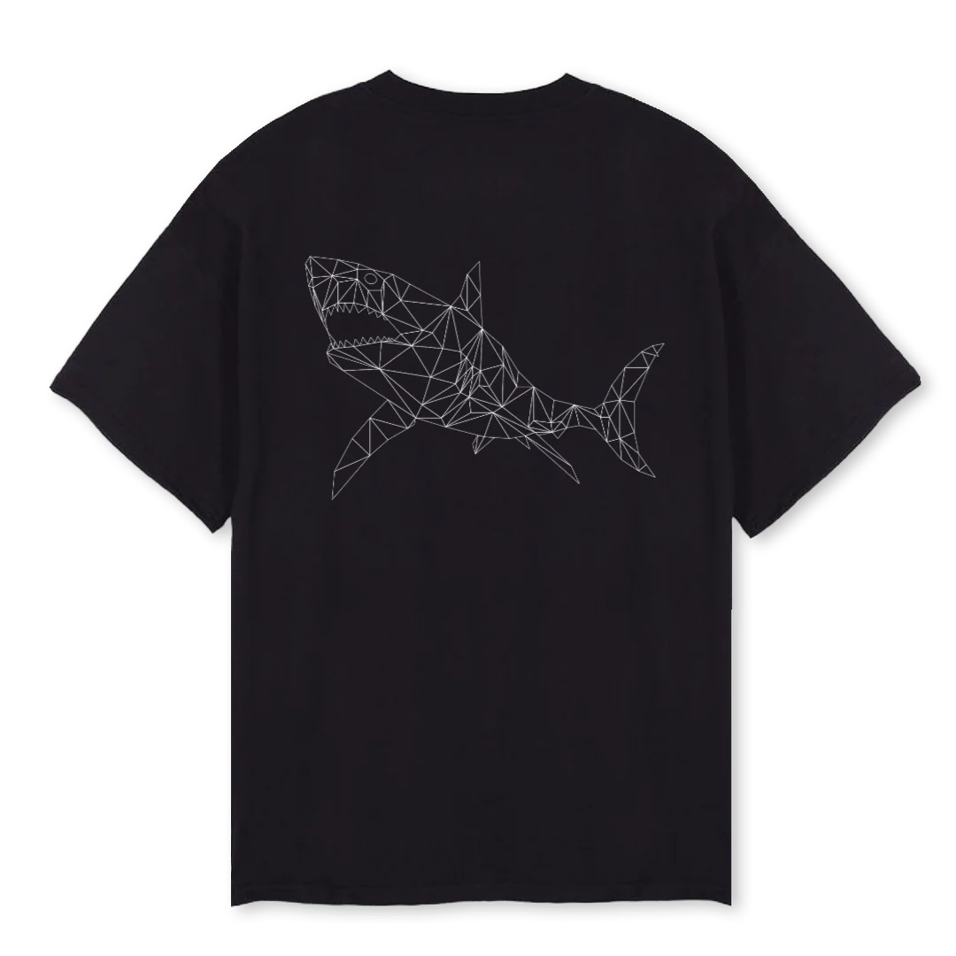 SHARKYSHARK BEACH Black Oversized Tee. - Image 2