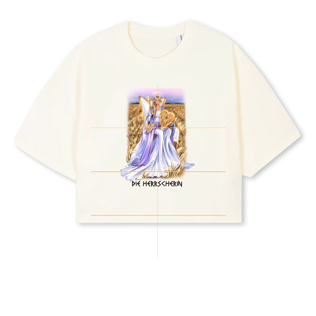 SHIRT Cream Cropped Oversized Tee.