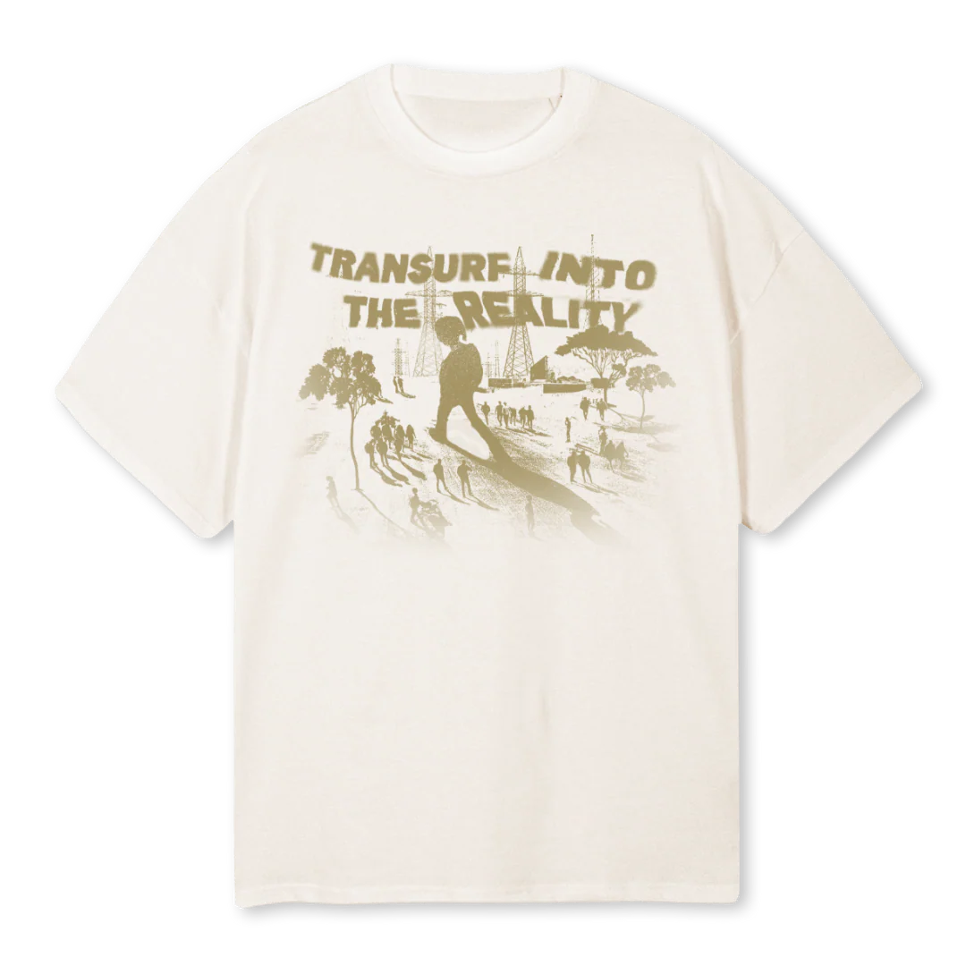 SHIRT WALK Vintage White Oversized Tee.