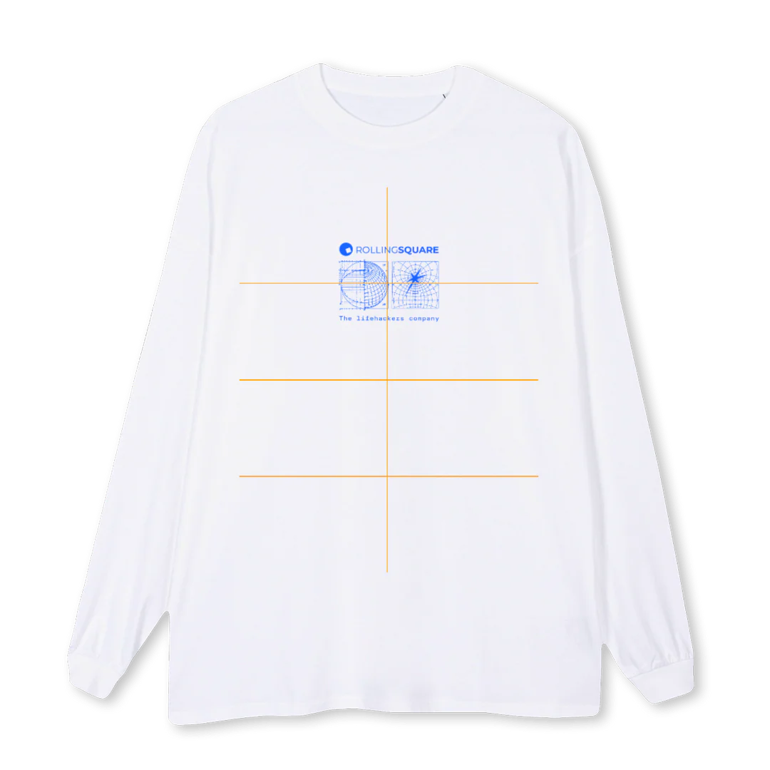 SHIRTBLUE White Oversized LS Tee.