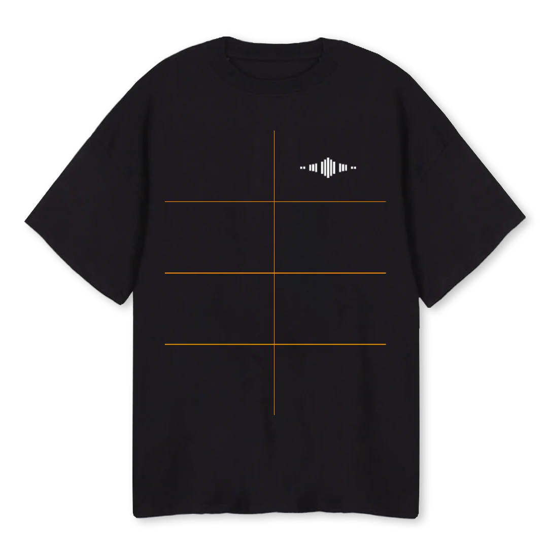 SHIRTBLWHIGS Black Oversized Tee.