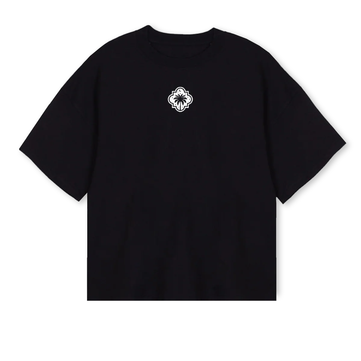 SHIRTCAMLW Black Oversized Boxy Tee.
