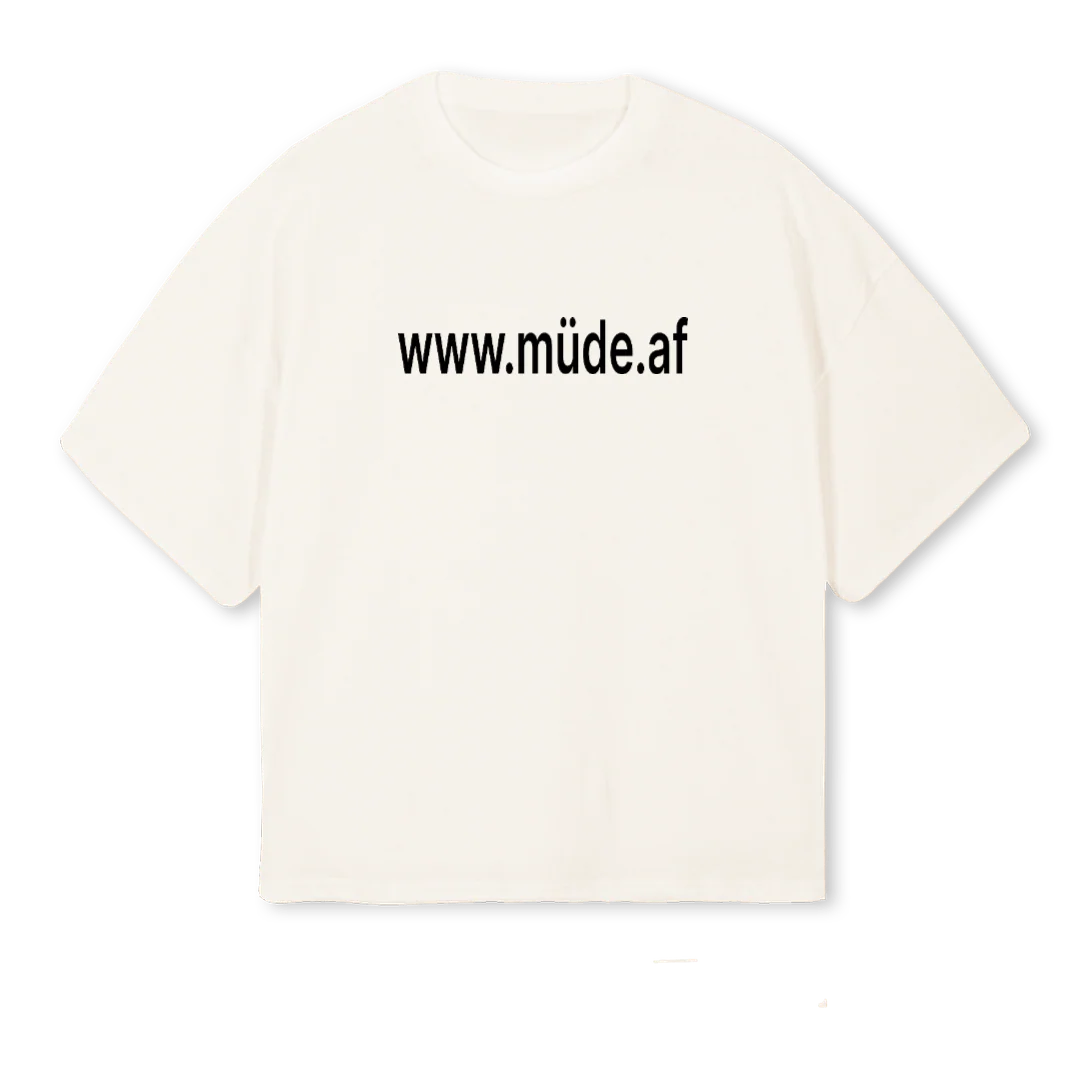 SHIRTMUDEAF Vintage White Oversized Boxy Tee.