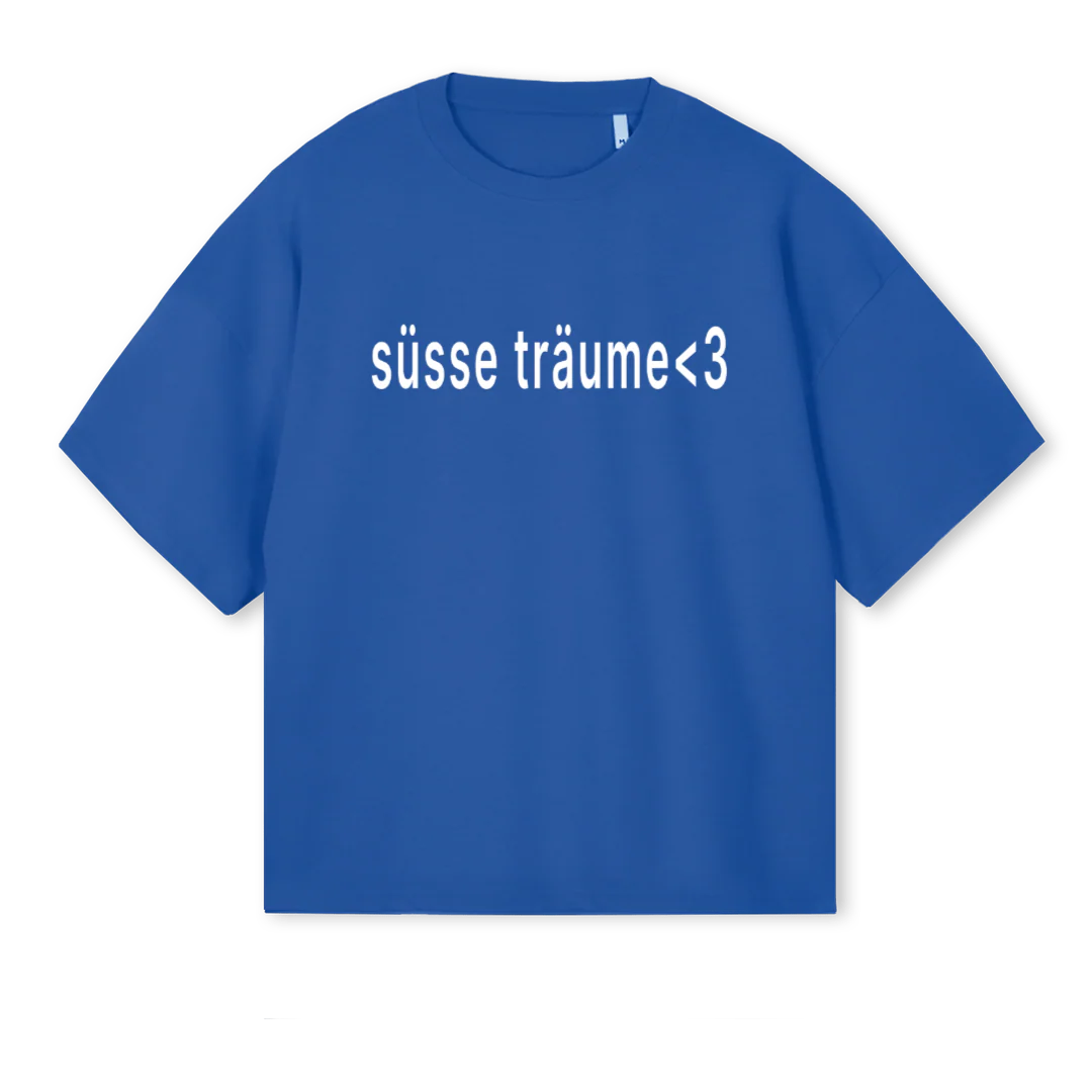 SHIRTSUSSETRAUME Cobalt Blue Oversized Boxy Tee.