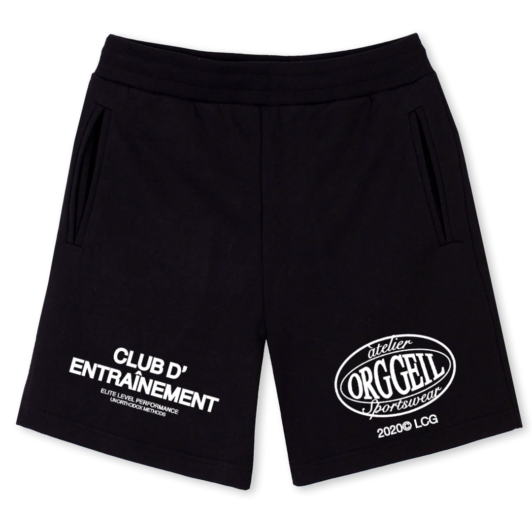 SHORTR Black Sweatshorts.