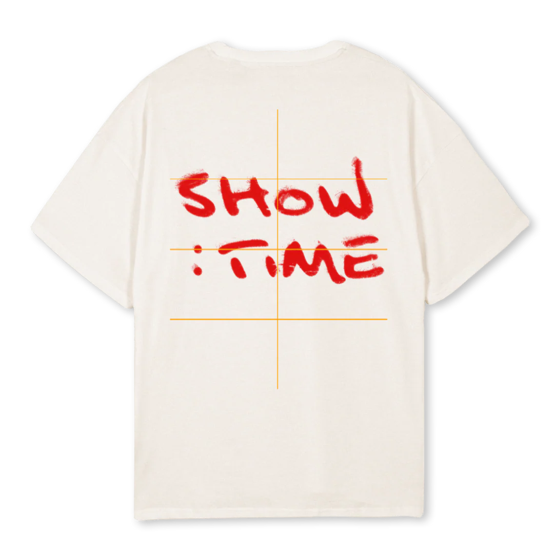 SHOWTIMECLEAN  Vintage White Oversized Tee. - Image 2