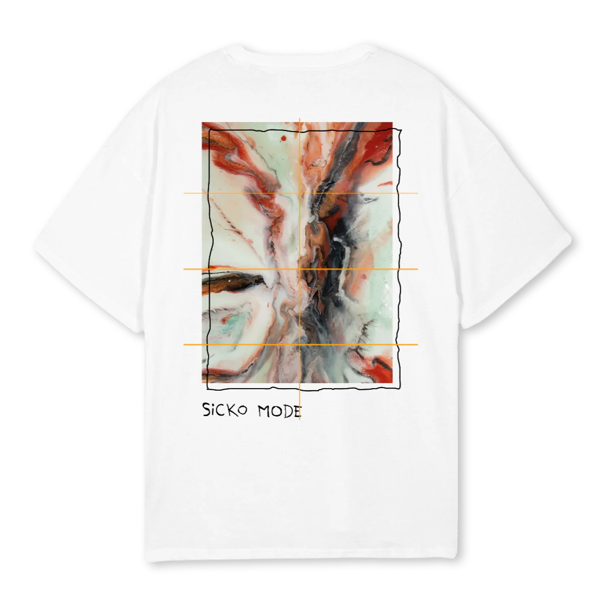SICKO MODE  White Oversized Tee.