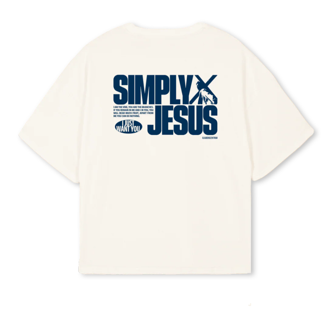 SIMPLYJESUS Vintage White Oversized Boxy Tee. - Image 2