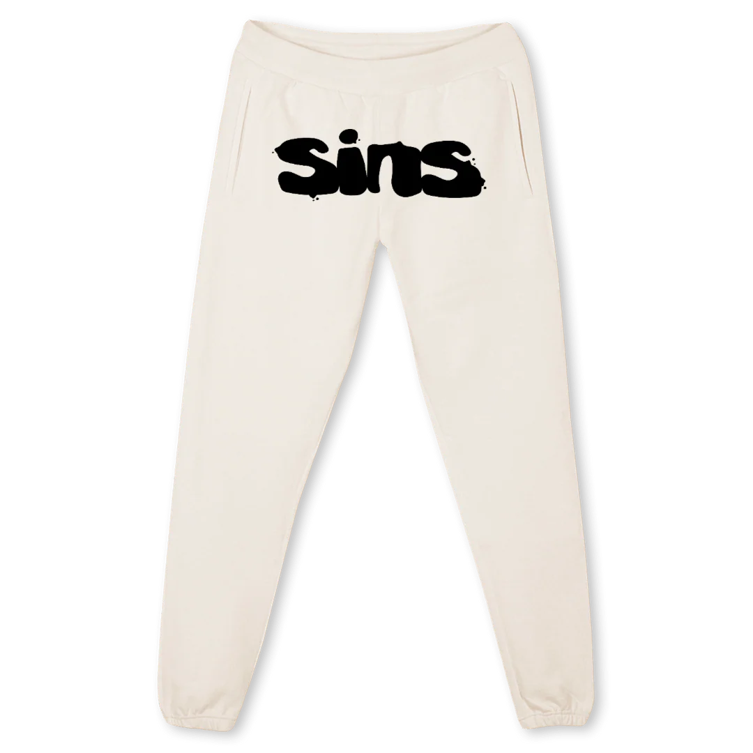 SINS SWPANTS Vintage White Sweatpants.