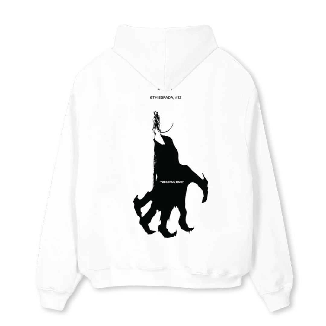 SIXTH ESPADAII White Oversized Hoodie. - Image 2